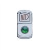 UP45133-"Headlight" Rocker Switch Cover With Green Crystal