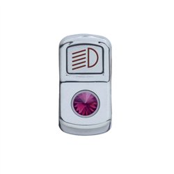 UP45134-"Headlight" Rocker Switch Cover With Purple Crystal