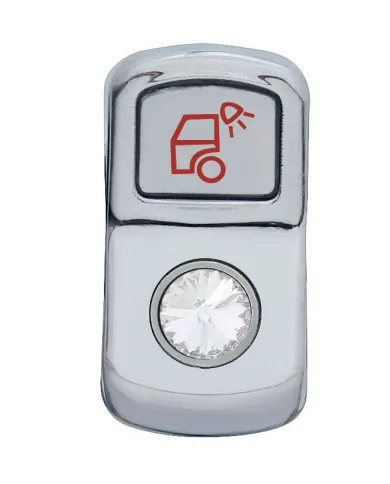 UP45140-"Load Light" Rocker Switch Cover With Clear Crystal