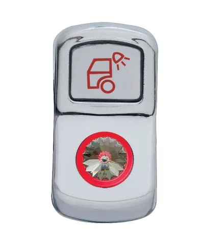 UP45140-"Load Light" Rocker Switch Cover With Clear Crystal
