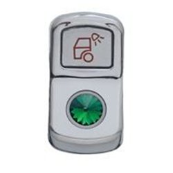 UP45141-"Load Light" Rocker Switch Cover With Green Crystal