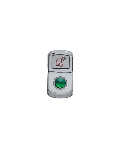 UP45141-"Load Light" Rocker Switch Cover With Green Crystal