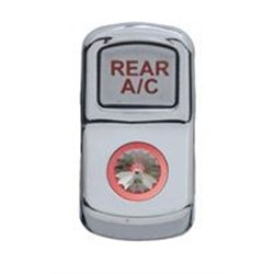UP45172-"Rear A/C" Rocker Switch Cover With Clear Crystal