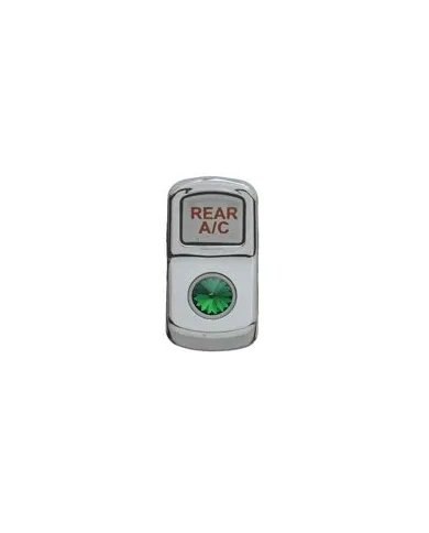 UP45173-"Rear A/C" Rocker Switch Cover With Green Crystal