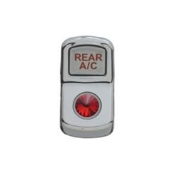 UP45175-"Rear A/C" Rocker Switch Cover With Red Crystal