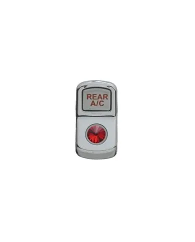 UP45175-"Rear A/C" Rocker Switch Cover With Red Crystal