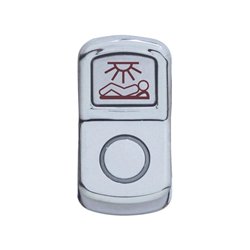 UP45184-"Sleeper Light" Chrome Rocker Switch Cover - Plain