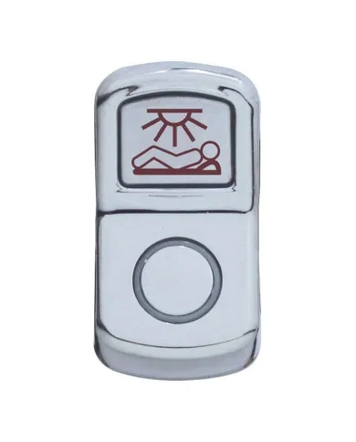 UP45184-"Sleeper Light" Chrome Rocker Switch Cover - Plain