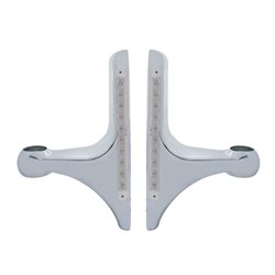 UP30458-LED Headlight Bracket - 10 Amber LED/Clear Lens (Pair)
