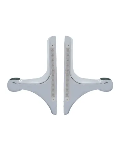 UP30458-LED Headlight Bracket - 10 Amber LED/Clear Lens (Pair)