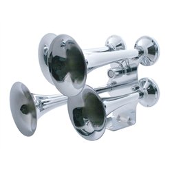 UP46130-4 Trumpets Air Powered Chrome Train Horn