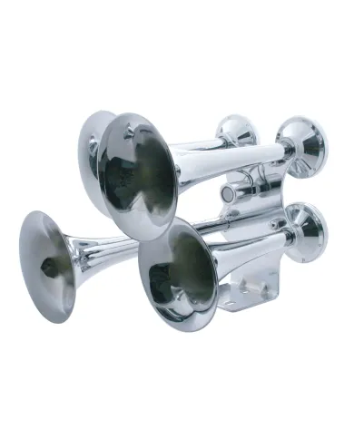 UP46130-4 Trumpets Air Powered Chrome Train Horn