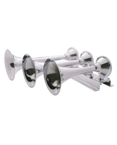 UP46146-3 Trumpets Horizontal Chrome Train Horn - Right