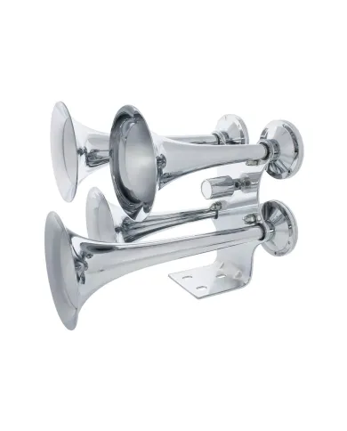 UP46152-4 Trumpets Air Powered Chrome Train Horn - Competition Series