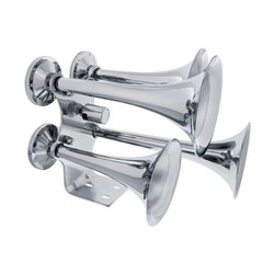 UP46152-4 Trumpets Air Powered Chrome Train Horn - Competition Series