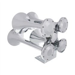 UP46152-4 Trumpets Air Powered Chrome Train Horn - Competition Series