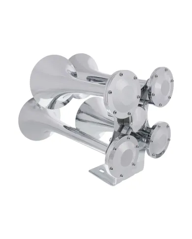 UP46152-4 Trumpets Air Powered Chrome Train Horn - Competition Series