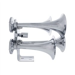 UP46152-4 Trumpets Air Powered Chrome Train Horn - Competition Series