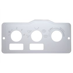 UP47999-Peterbilt Stainless A/C Control Plate - 2 Square Openings