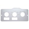UP47999-Peterbilt Stainless A/C Control Plate - 2 Square Openings