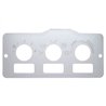 UP48000-Peterbilt Stainless A/C Control Plate - 3 Square Opening