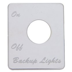 UP48405-Stainless Steel Switch Name Plate For Peterbilt - Backup Light
