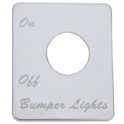 UP48411-Stainless Steel Switch Name Plate For Peterbilt - Bumper Light