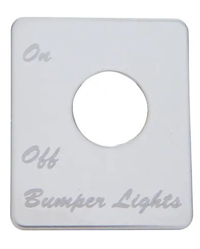 UP48411-Stainless Steel Switch Name Plate For Peterbilt - Bumper Light