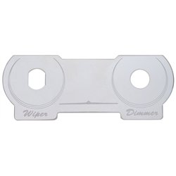 UP48424-Stainless Steel Switch Name Plate For Peterbilt - Dimmer & Wiper