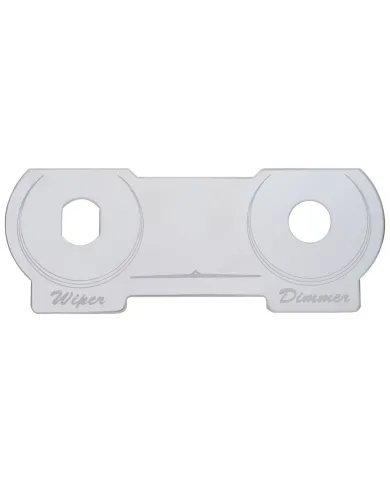 UP48424-Stainless Steel Switch Name Plate For Peterbilt - Dimmer & Wiper