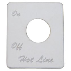 UP48438-Stainless Steel Switch Name Plate For Peterbilt - Fuel Hot Line