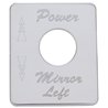 UP48456-Stainless Steel Switch Name Plate For Peterbilt - Power Mirror (Left)