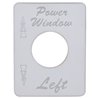 UP48459-Stainless Steel Switch Name Plate For Peterbilt - Power Window (Left)