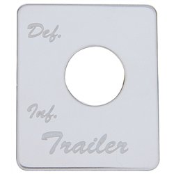 UP48469-Stainless Steel Switch Name Plate For Peterbilt - Trailer Air Suspension
