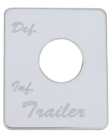 UP48469-Stainless Steel Switch Name Plate For Peterbilt - Trailer Air Suspension