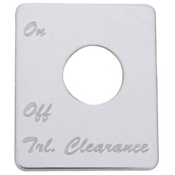 UP48472-Stainless Steel Switch Name Plate For Peterbilt - Trailer Clearance