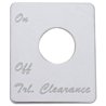 UP48472-Stainless Steel Switch Name Plate For Peterbilt - Trailer Clearance