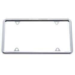 UP50003-Slim License Plate Frame - Chrome