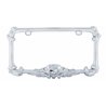 UP50030-Pirate License Plate Frame - Chrome