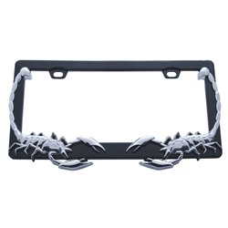 UP50034-Scorpion License Plate Frame - Chrome
