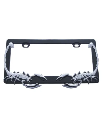 UP50034-Scorpion License Plate Frame - Chrome
