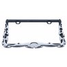 UP50038-Flame License Plate Frame - Chrome