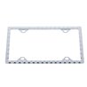 UP50049-Diamond Pattern License Plate Frame - Chrome
