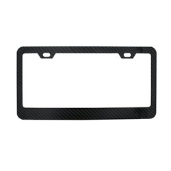 UP50079-Carbon Fiber Style Wide Bottom License Plate Frame