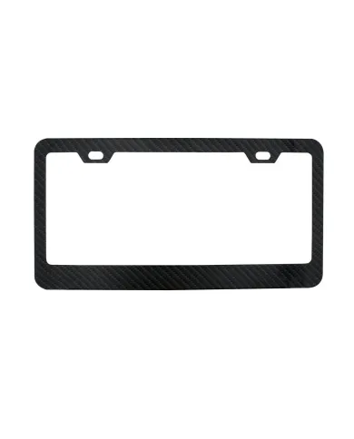 UP50079-Carbon Fiber Style Wide Bottom License Plate Frame