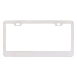 UP50099B-Chrome Wide Bottom 2 Hole License Plate Frame (Bulk)