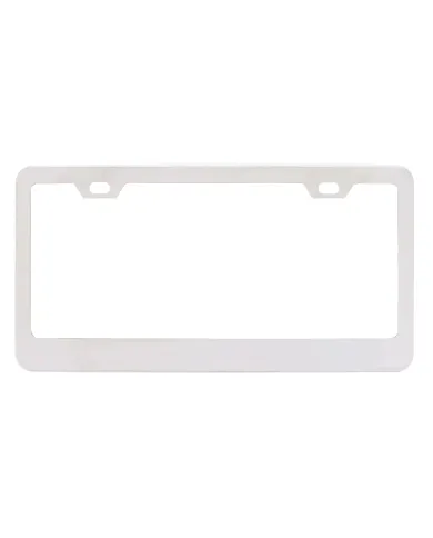 UP50099B-Chrome Wide Bottom 2 Hole License Plate Frame (Bulk)