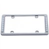 UP50121-14 LED Chrome License Plate Frame - White LED/Clear Lens