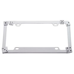UP50132-Dice License Plate Frame - Chrome