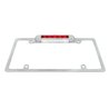 UP50148-Chrome License Plate Frame With Third Brake Light -Red LED & Lens